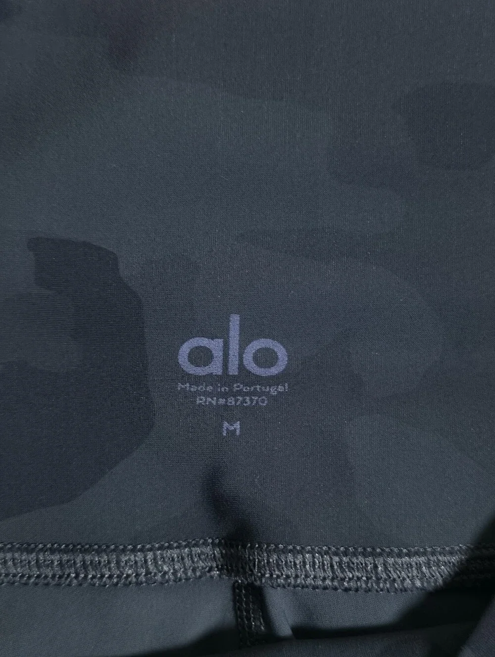 ALO Yoga High-Waist Camo Vapor Legging, Size Medium, Black Camouflage